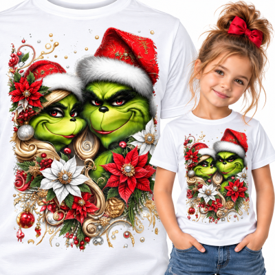 KOSZULKA DZIECIĘCA ŚWIĄTECZNA GRINCH LOVE